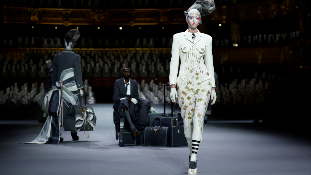 Exploring the Thom Browne Paris Couture 2023 Fashion Show and the Vex Latex Fashion Pieces