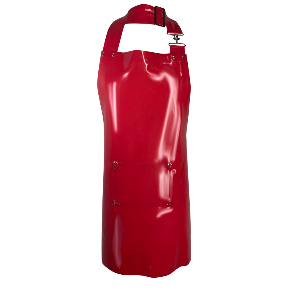 Boucherie Apron READY TO SHIP One Size / Red Hibiscus Mens - Vex Inc. | Latex Clothing