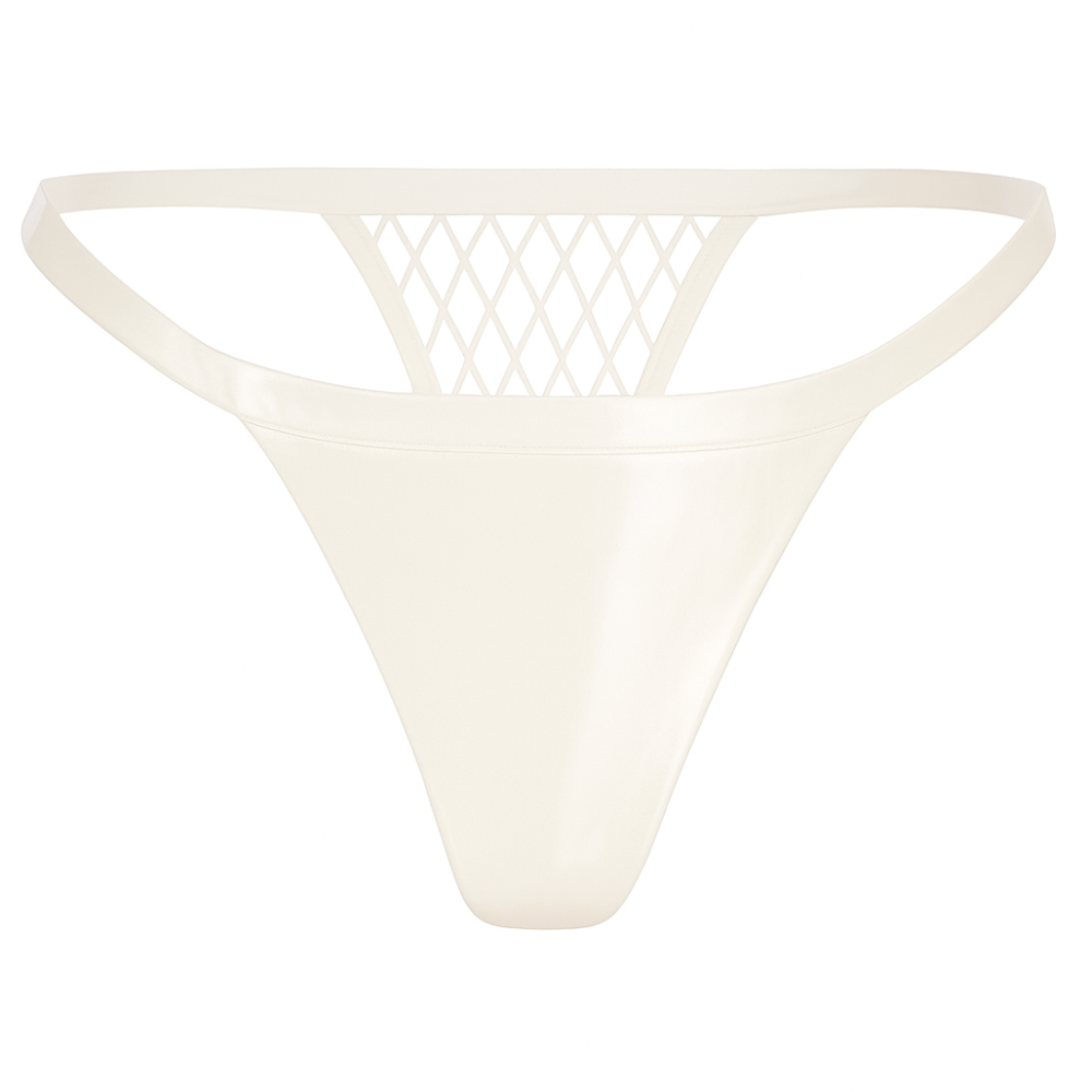 Fishnet Thong READY TO SHIP Small / White Womens - Vex Inc. | Latex Clothing