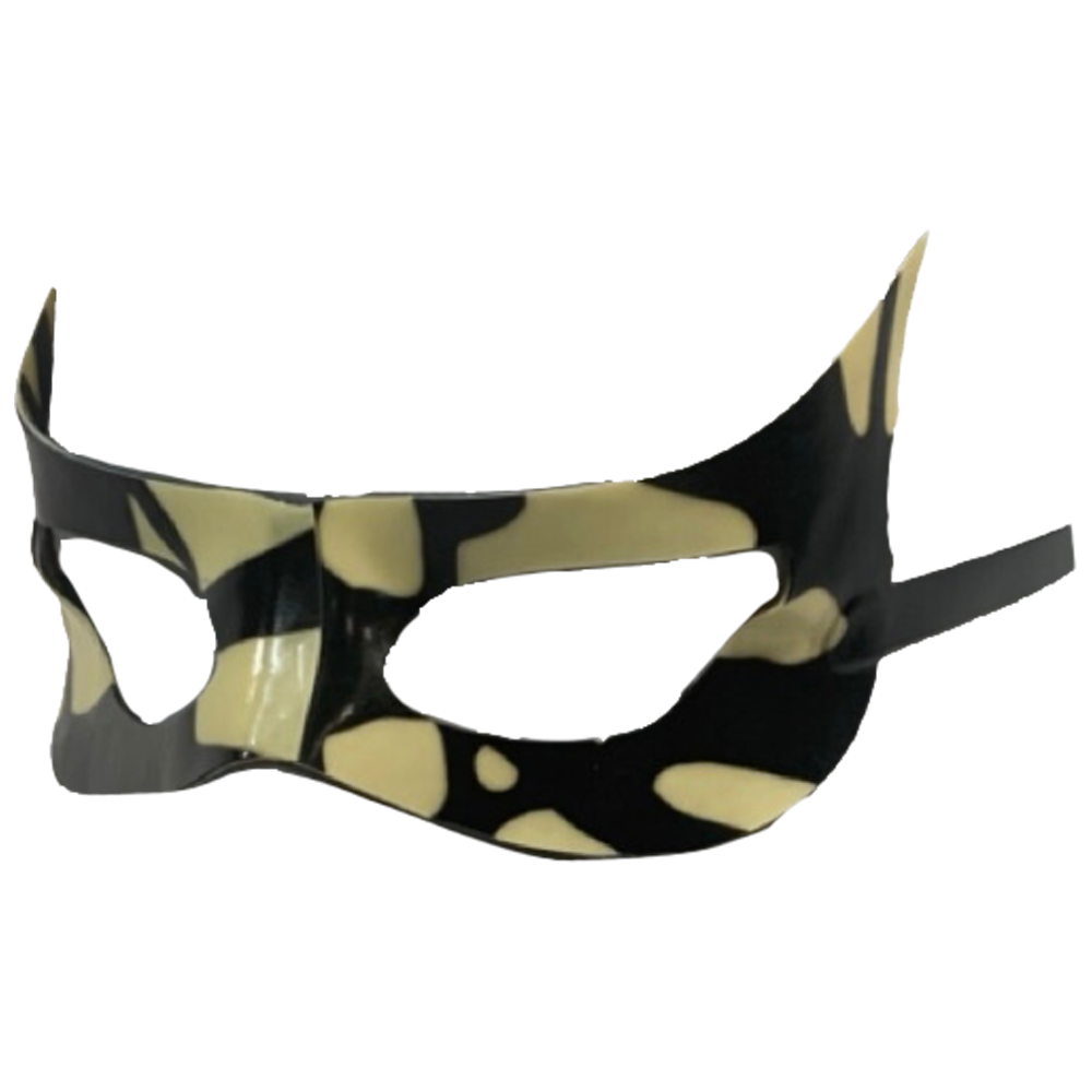 (ONE OF A KIND) UV Chaotic Lines Print Masquerade Mask READY TO SHIP  Womens - Vex Inc. | Latex Clothing