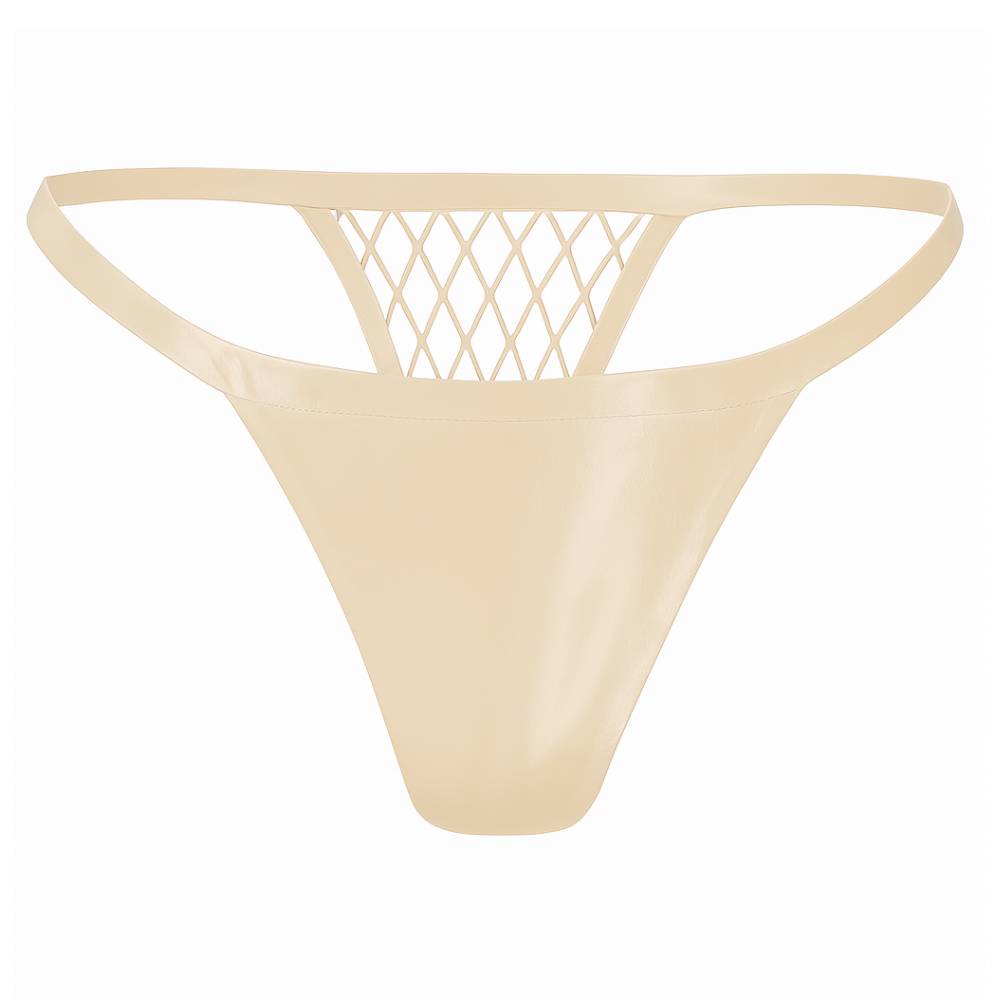 Fishnet Thong READY TO SHIP Small / Porcelain Womens - Vex Inc. | Latex Clothing