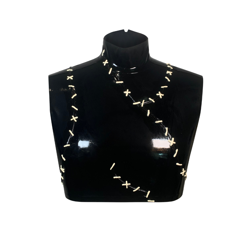 Mens Stitched Crop  Crop Top - Vex Inc. | Latex Clothing