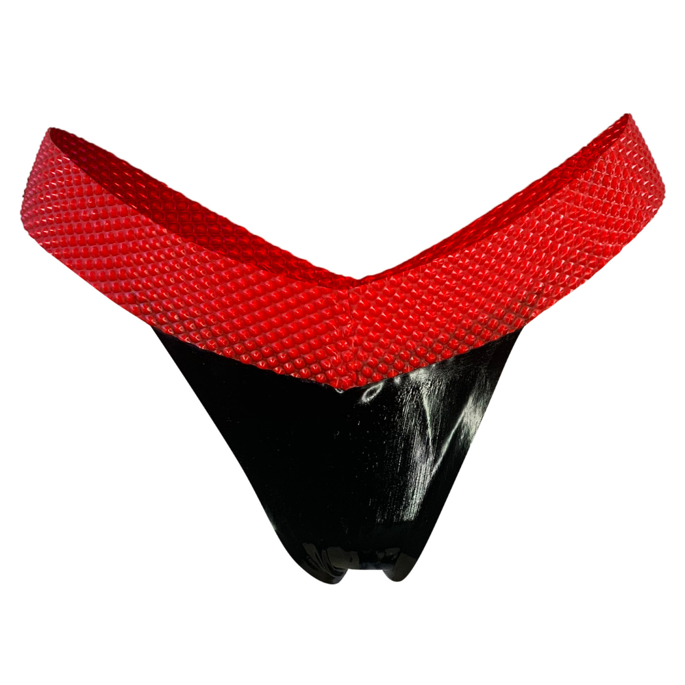 Pyramid Texture High Cut Thong READY TO SHIP Small Womens - Vex Inc. | Latex Clothing