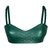 Print Touch Me Bralette READY TO SHIP Small / Metallic Green Textured Mermaid  - Vex Inc. | Latex Clothing