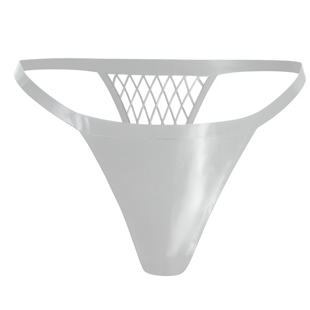 Fishnet Thong READY TO SHIP Small / Grey Womens - Vex Inc. | Latex Clothing