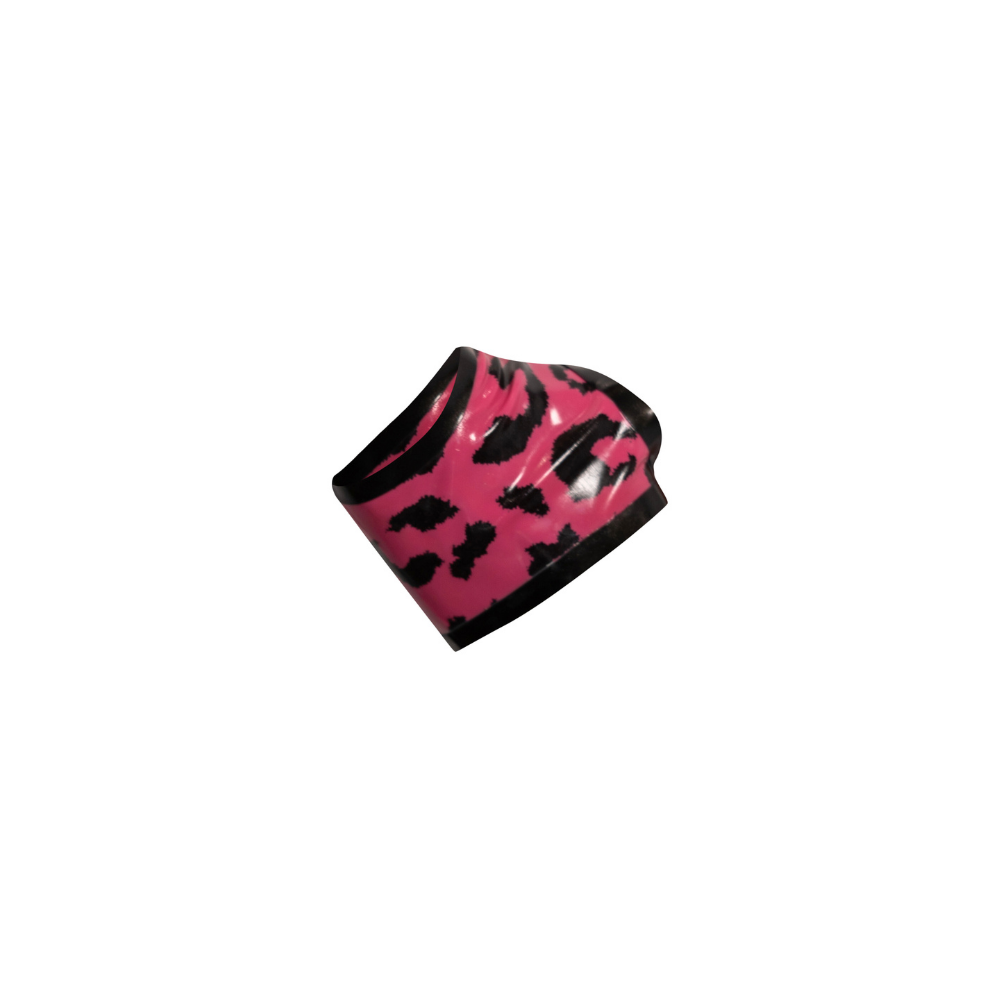 (One of a Kind) Fuzzy Pink Leopard Print Knuckle Gloves READY TO SHIP  Womens - Vex Inc. | Latex Clothing