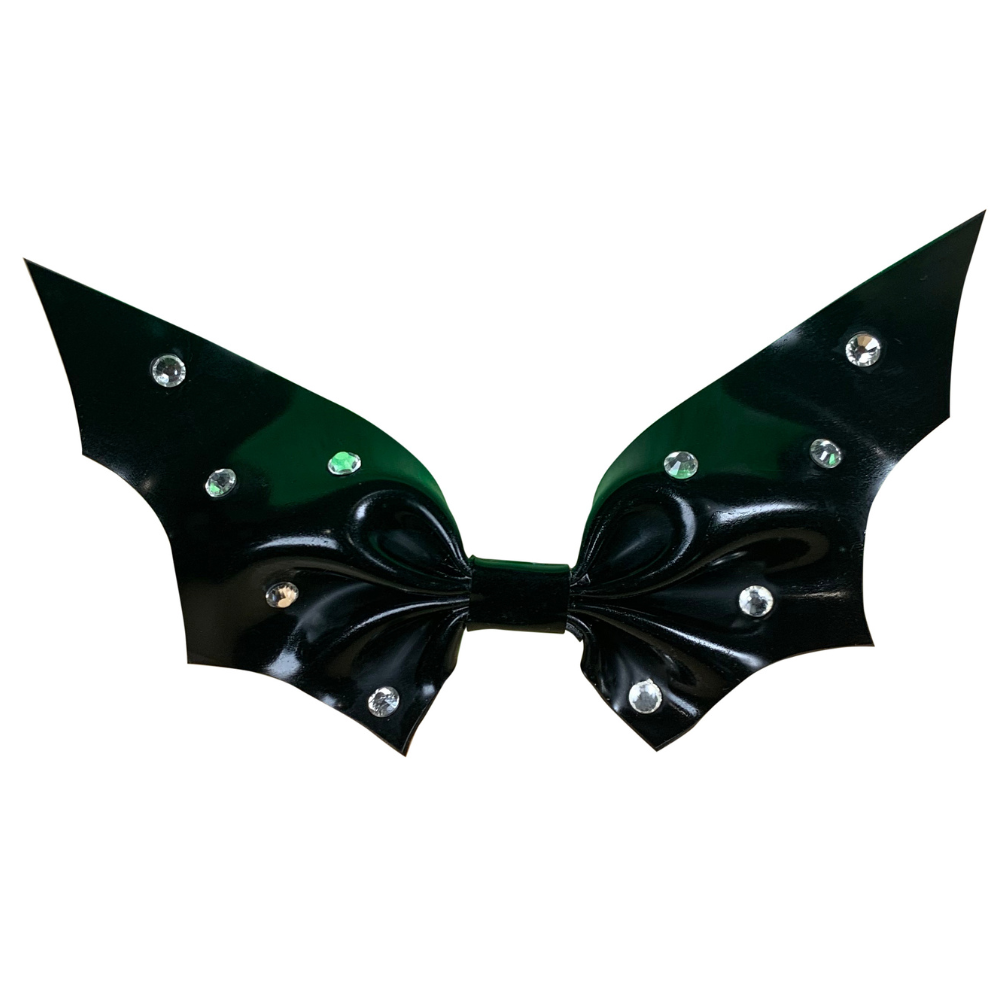 Rhinestone Bat Hair Bow READY TO SHIP Womens - Vex Inc. | Latex Clothing