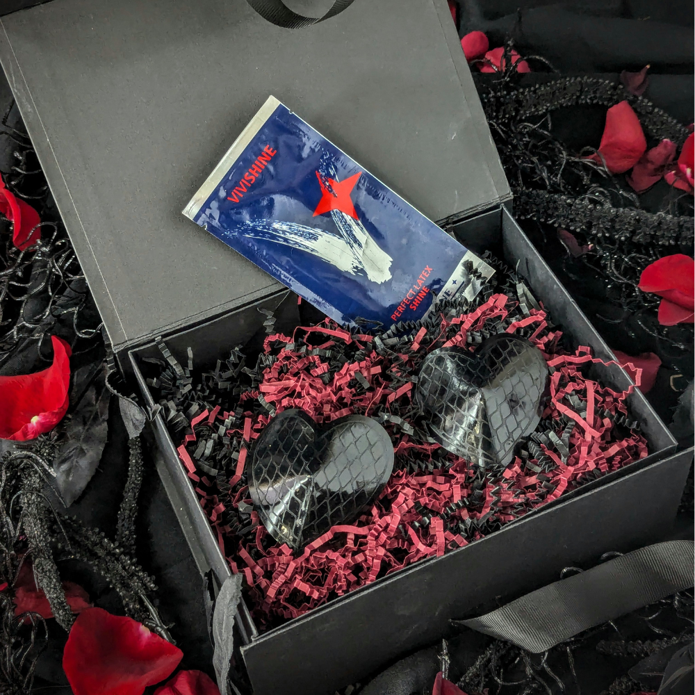Eclipse Hearts GIFT SET READY TO SHIP Black / Small Womens - Vex Inc. | Latex Clothing