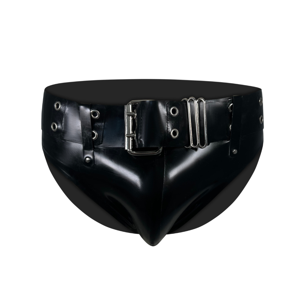 Buckle Brief READY TO SHIP Large / Black Mens - Vex Inc. | Latex Clothing