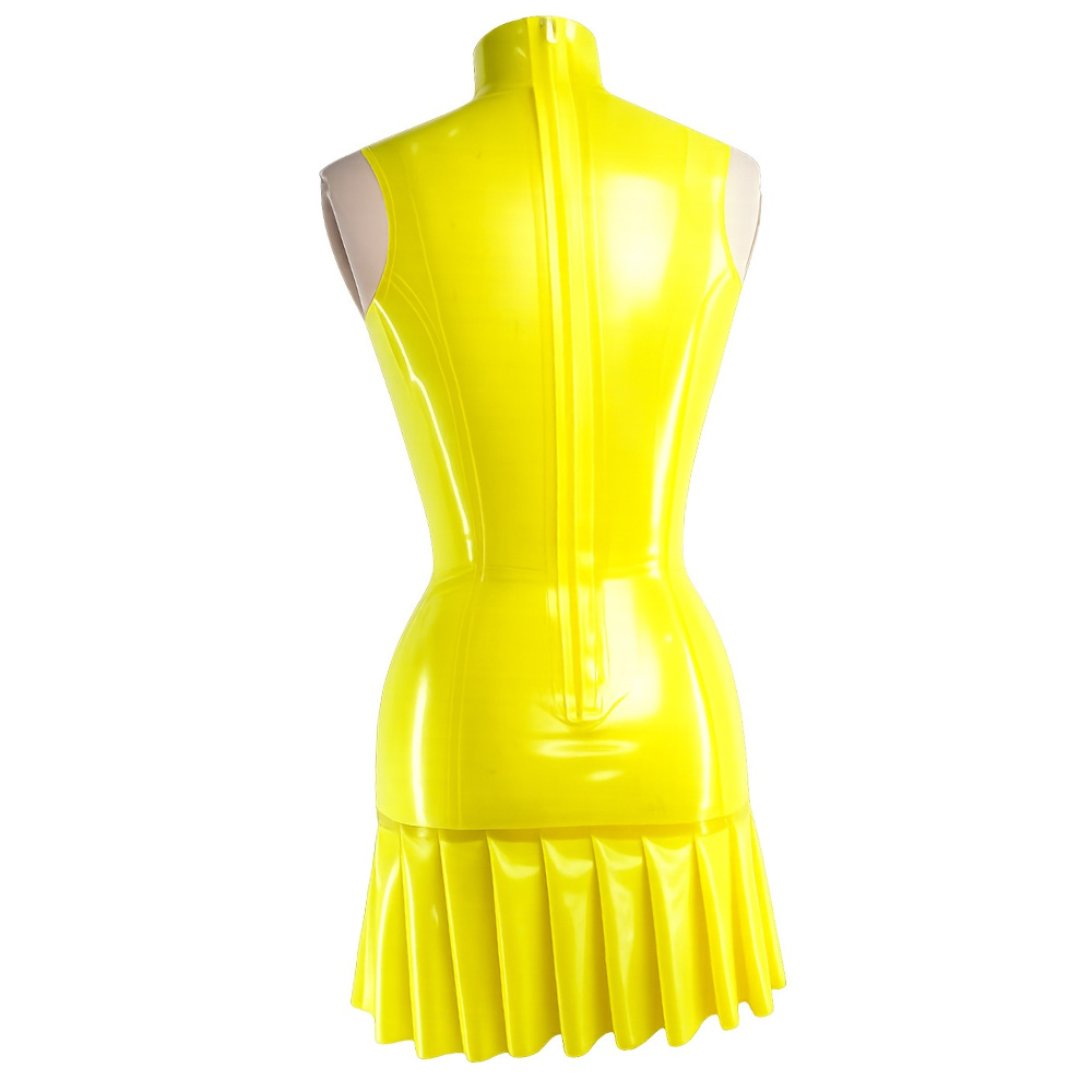 yellow latex dress Divide Dress – Handmade Latex Bodycon with Cutouts | Vex Clothing