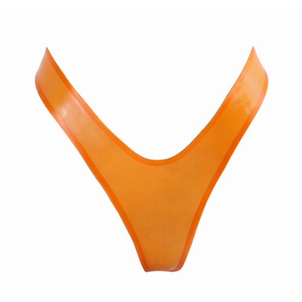 Starfall Thong READY TO SHIP Transparent Peach / Small - Vex Inc. | Latex Clothing