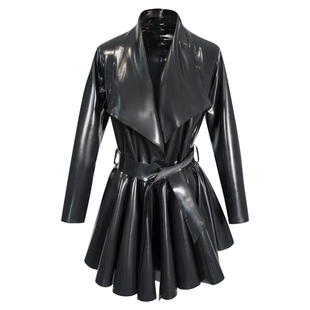 Malibu Trench Coat – Handmade Latex Circle Skirt Jacket Vex