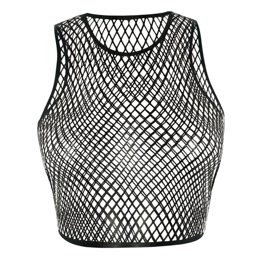 crop hoodie and fish net Fishnet Featuring a classic mock neck silhouette and oversized fit Neon Lime Fishnet Crop Hoodie