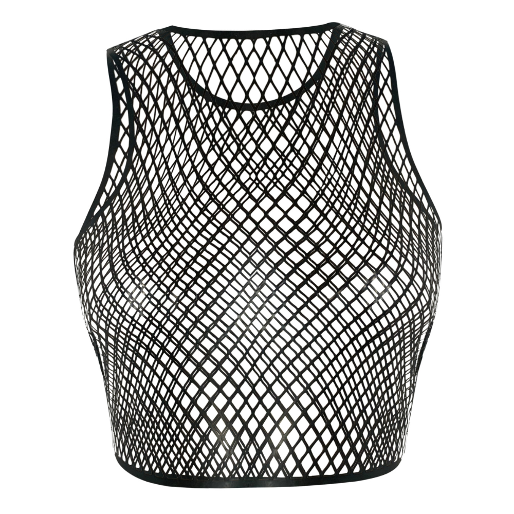 Fishnet Crop Top  Unisex - Vex Inc. | Latex Clothing