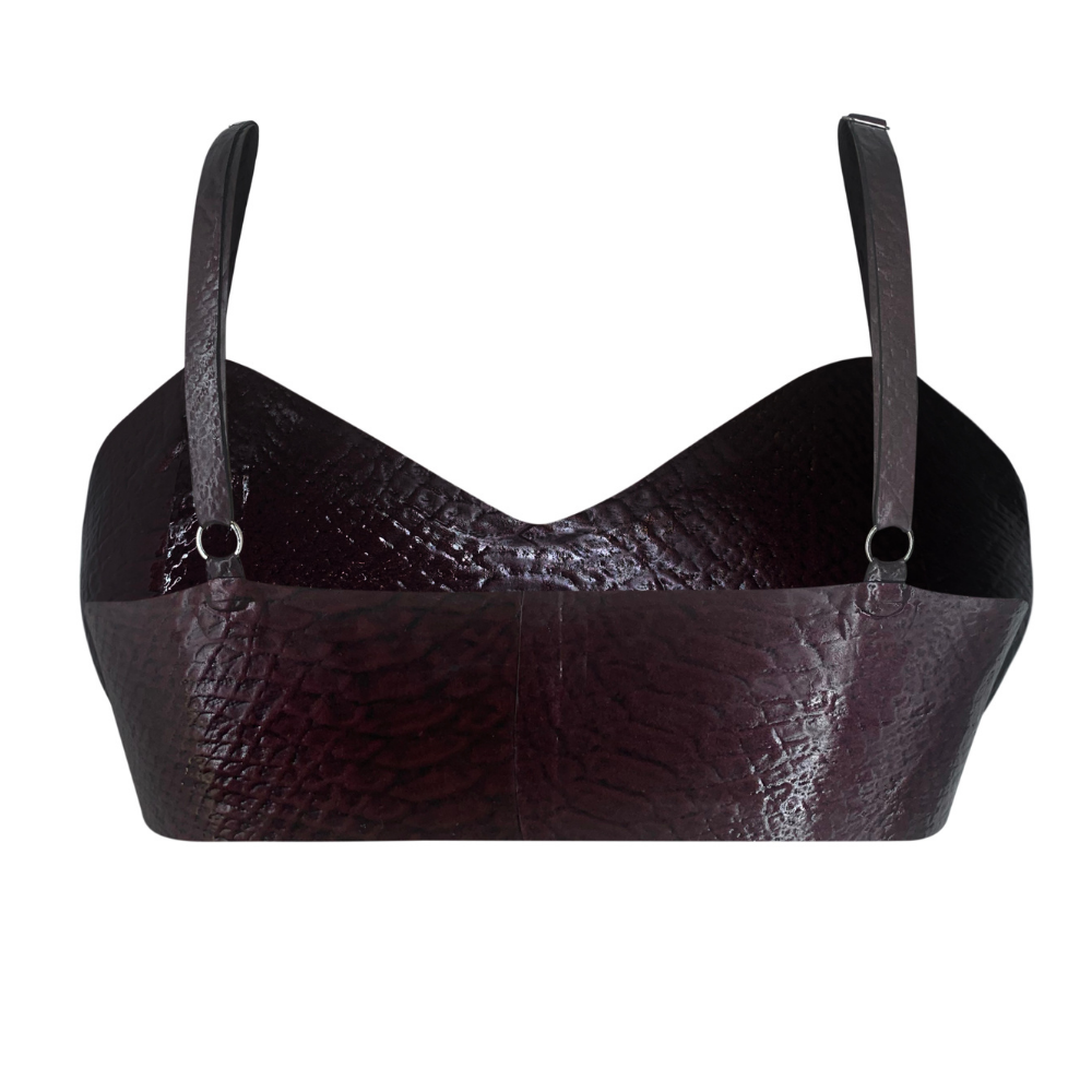 Print Touch Me Bralette Plum Snake READY TO SHIP - Vex Inc. | Latex Clothing