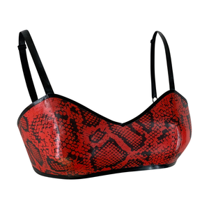 Vex Clothing Latex Print Touch Me Bralette Handmade in California Vex Latex
