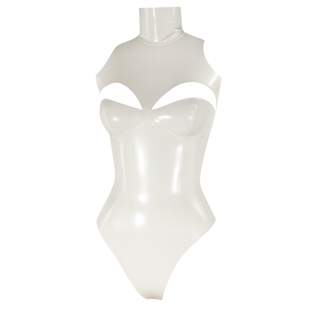 Divide Bodysuit READY TO SHIP XS / White Womens - Vex Inc. | Latex Clothing
