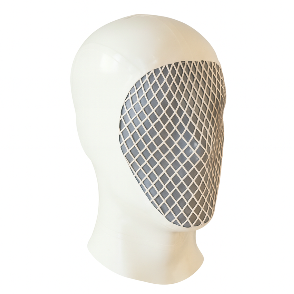 Fishnet Mask READY TO SHIP 21" / 13" / White Womens - Vex Inc. | Latex Clothing