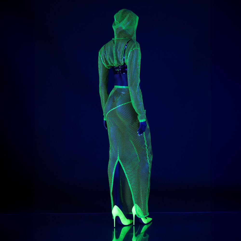 Moonlit Fishnet Skirt - Vex Inc. | Latex Clothing