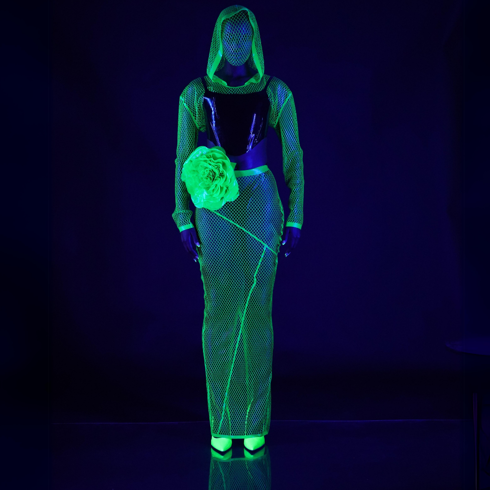 Moonlit Fishnet Skirt - Vex Inc. | Latex Clothing