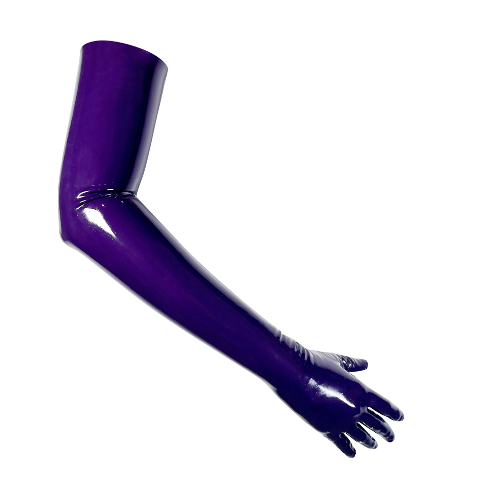 Handmade Long Latex Gloves READY TO SHIP Small / Purple Womens - Vex Inc. | Latex Clothing