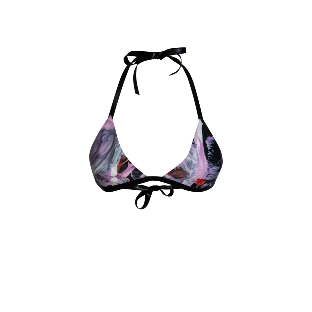 (ONE OF A KIND) Purple Planet Print Bikini Top READY TO SHIP  Womens - Vex Inc. | Latex Clothing