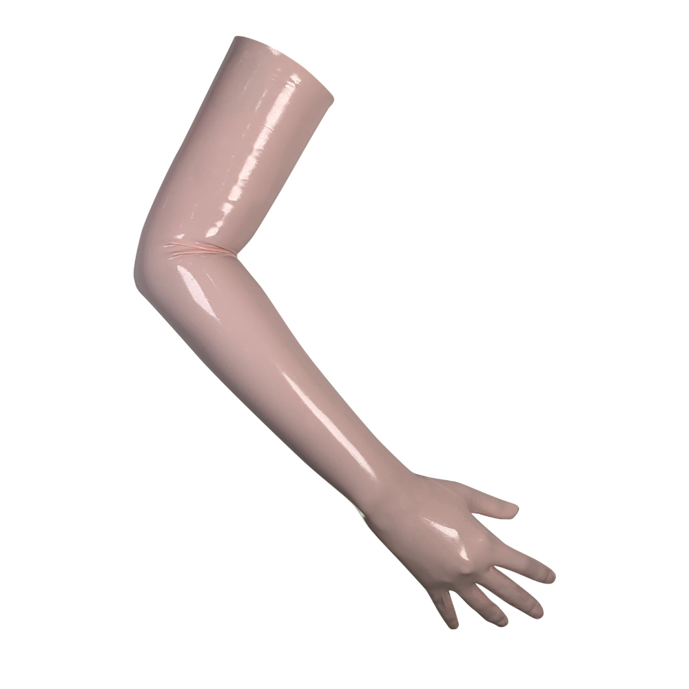 Handmade Long Latex Gloves READY TO SHIP Small / Baby Pink Womens - Vex Inc. | Latex Clothing