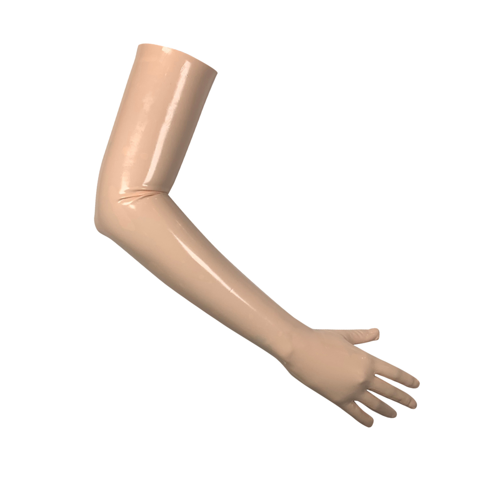 Handmade Long Latex Gloves READY TO SHIP Small / Porcelain Womens - Vex Inc. | Latex Clothing