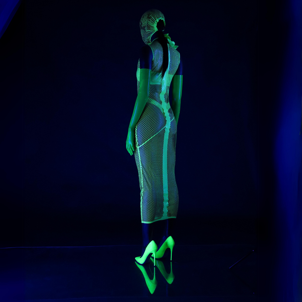Stellar Fishnet Maxi Dress - Vex Inc. | Latex Clothing