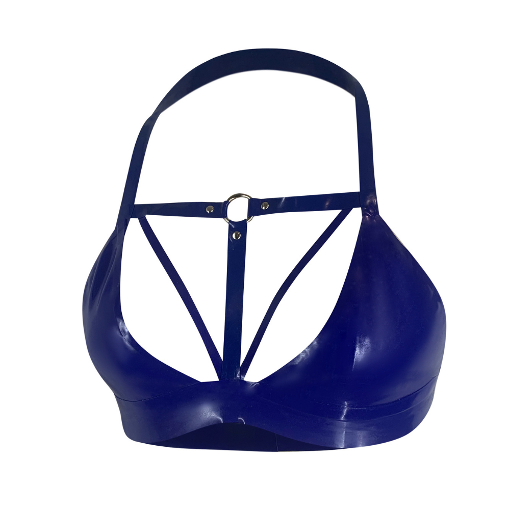 Tri Harness Bra READY TO SHIP Medium / Royal Blue Womens - Vex Inc. | Latex Clothing