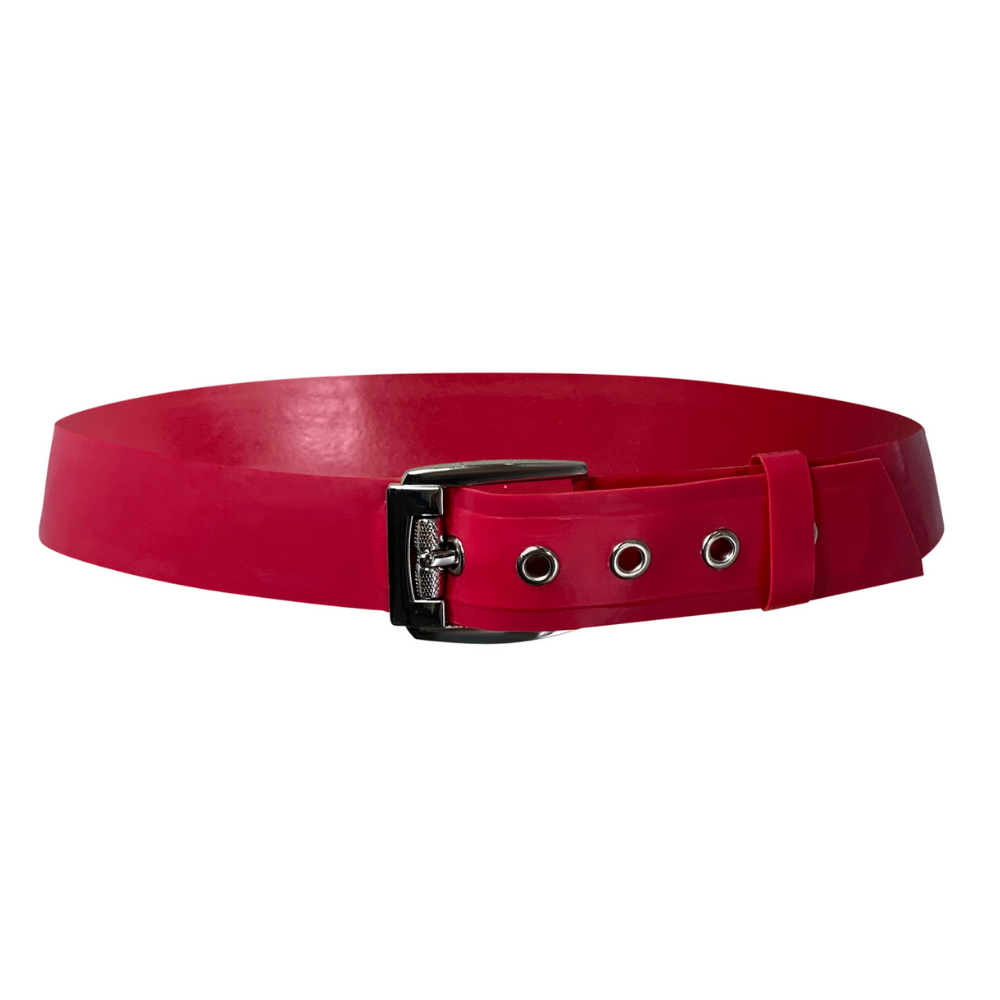 Latex Belt READY TO SHIP Red Hibiscus / One Size Mens - Vex Inc. | Latex Clothing