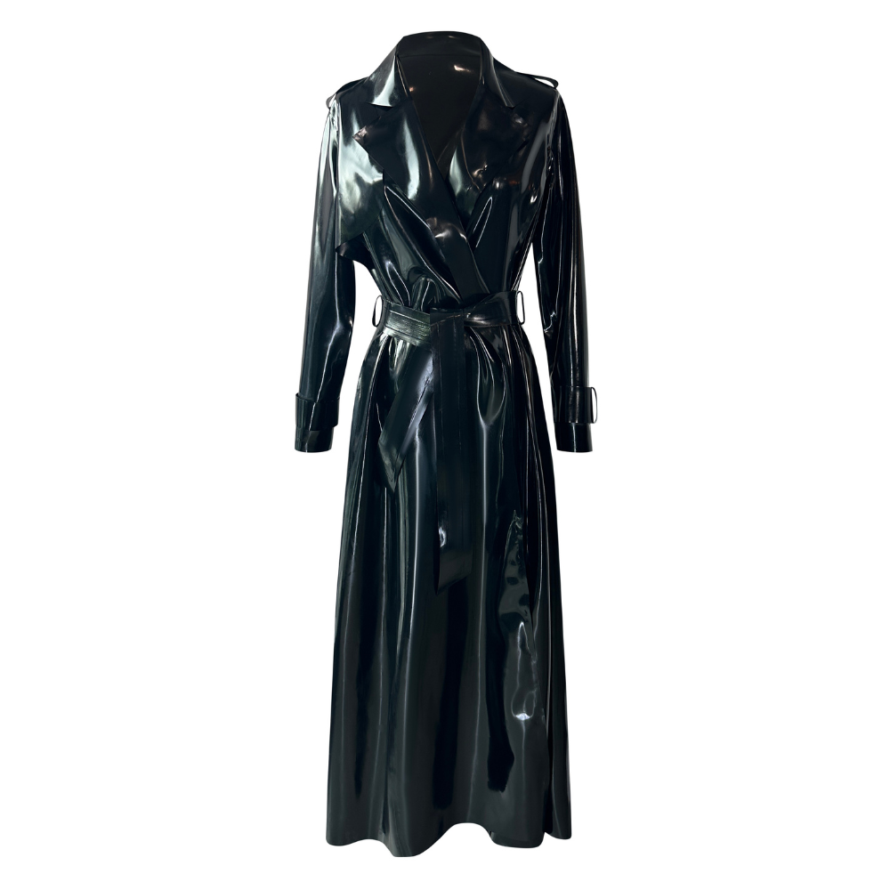 Madonna Trench Coat Handmade Latex Fashion | Vex Clothing Madonna Trench Coat Handmade Latex Fashion | Vex Clothing