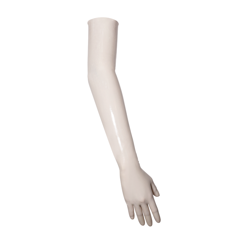 Long Streamline Latex Gloves READY TO SHIP XS / White Womens - Vex Inc. | Latex Clothing