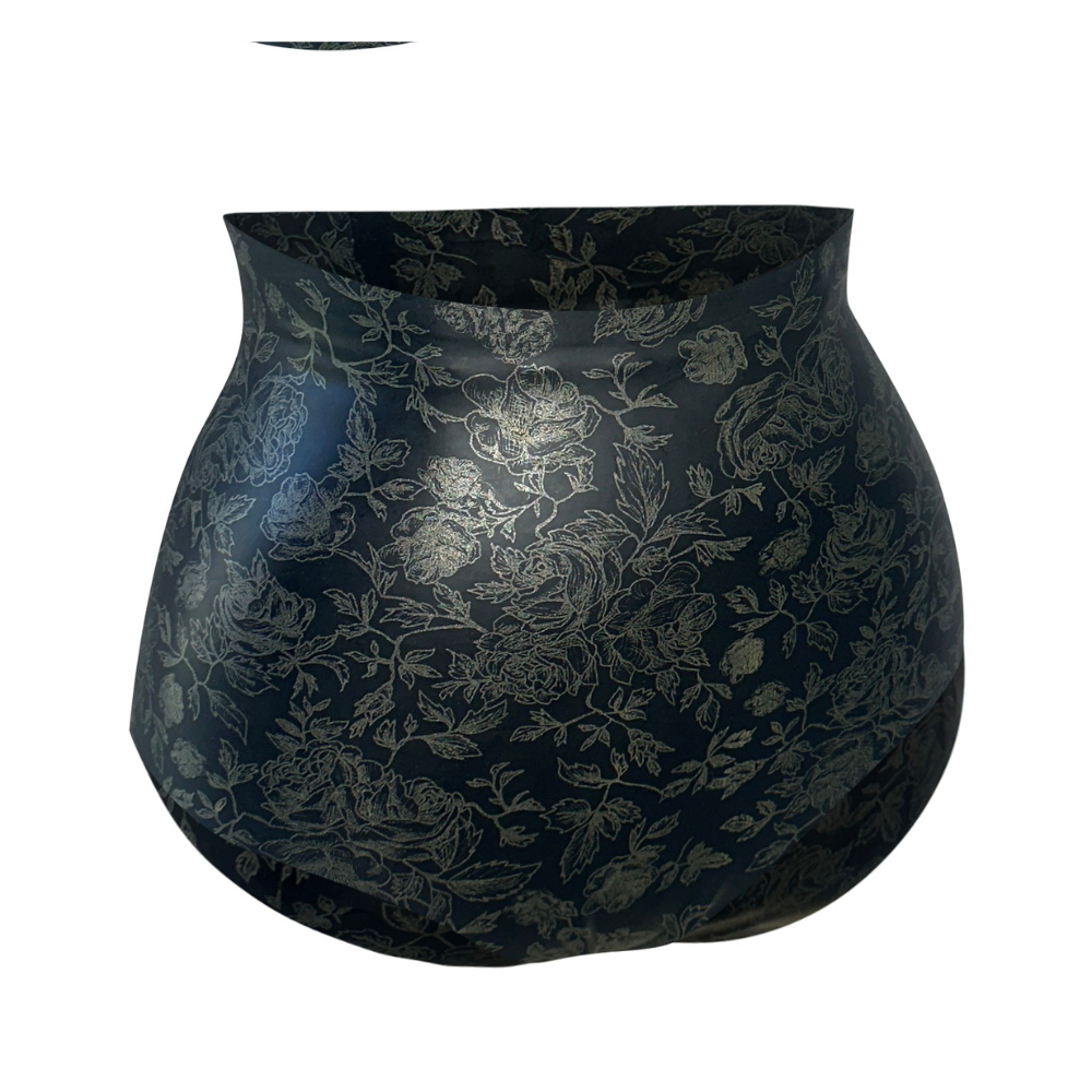 ONE OF A KIND Gold floral Print Knickers READY TO SHIP Womens - Vex Inc. | Latex Clothing