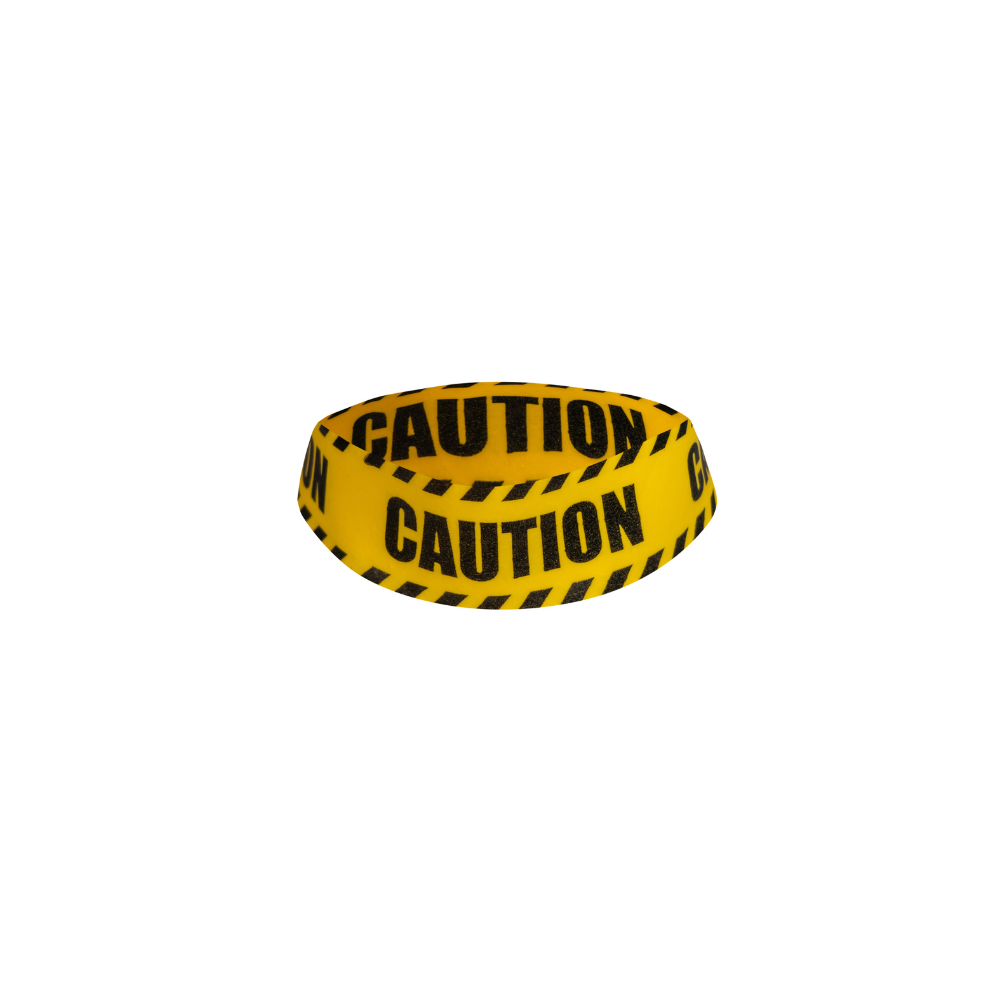 (ONE OF A KIND) Caution Print Choker READY TO SHIP  Womens - Vex Inc. | Latex Clothing