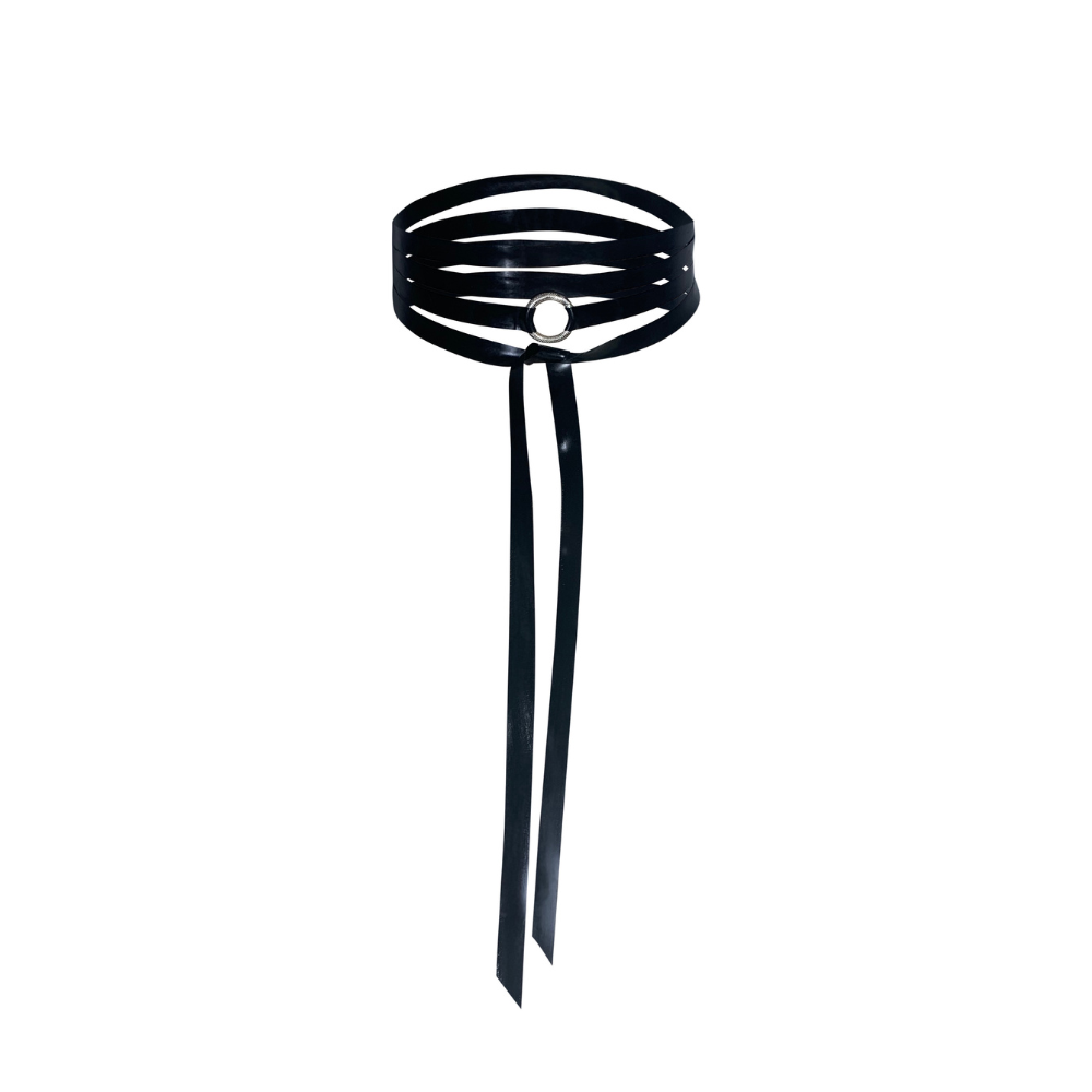 O Ring Wrap Choker READY TO SHIP Jewelry - Vex Inc. | Latex Clothing