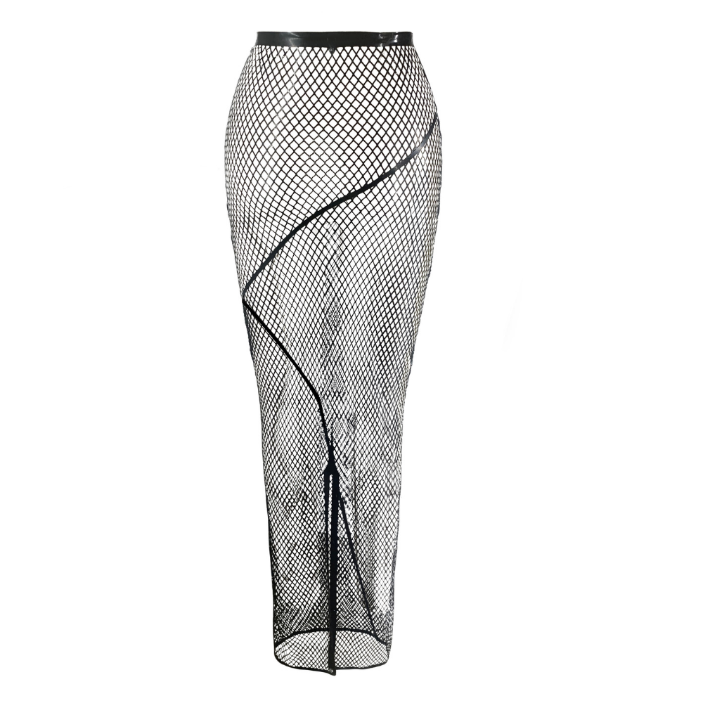 Moonlit Fishnet Skirt - Vex Inc. | Latex Clothing