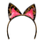 Print Cat Ears READY TO SHIP Pink & Black Womens - Vex Inc. | Latex Clothing