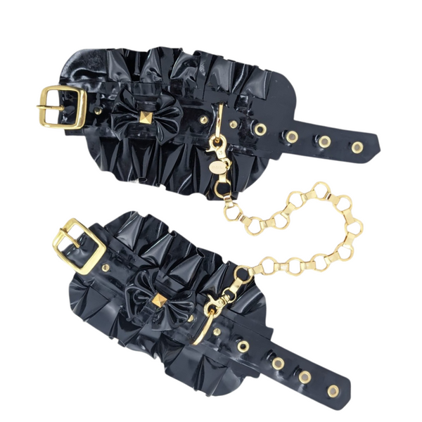 Latex Ankle Cuffs – Ruffled Deco | Vex Clothing - Vex Latex