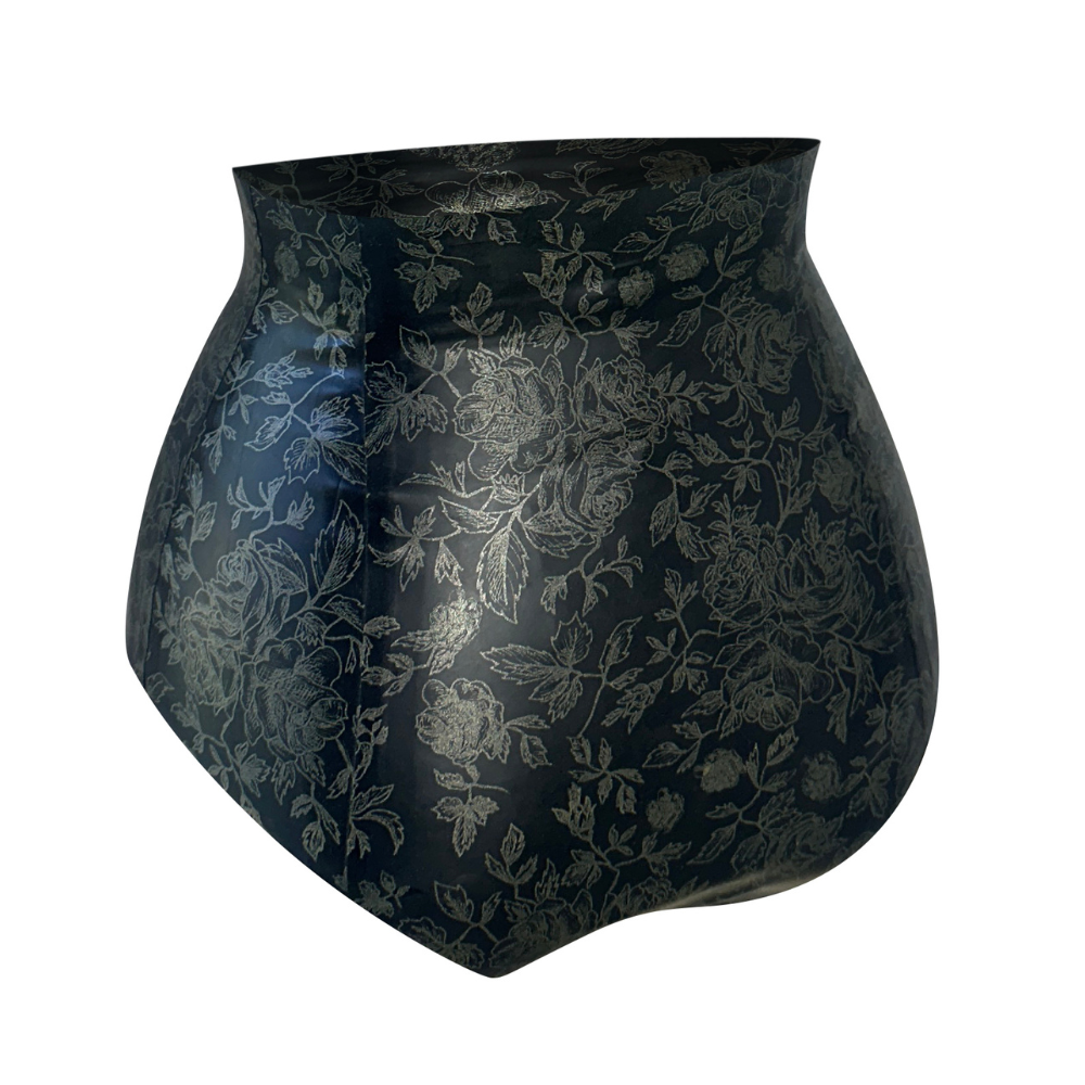 ONE OF A KIND Gold floral Print Knickers READY TO SHIP Womens - Vex Inc. | Latex Clothing