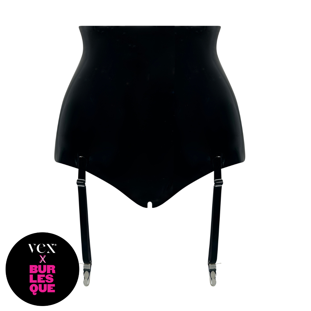 Vex Clothing Georgia Garter Knickers - Handcrafted Latex Lingerie Red