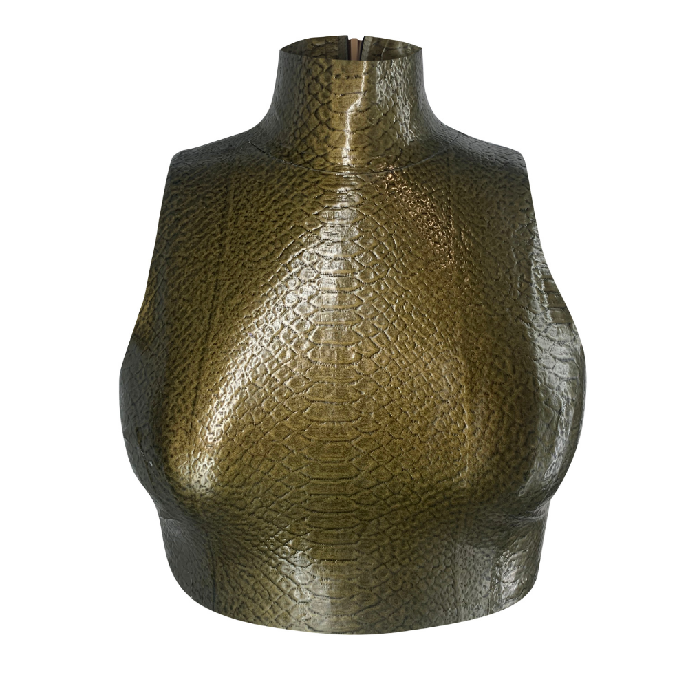 Print Crop Top READY TO SHIP Medium / Gold Snake Textured Crop Top - Vex Inc. | Latex Clothing