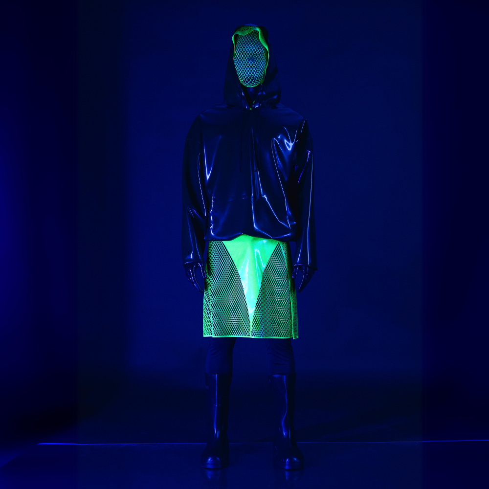 Saturn Fishnet Hoodie - Vex Inc. | Latex Clothing