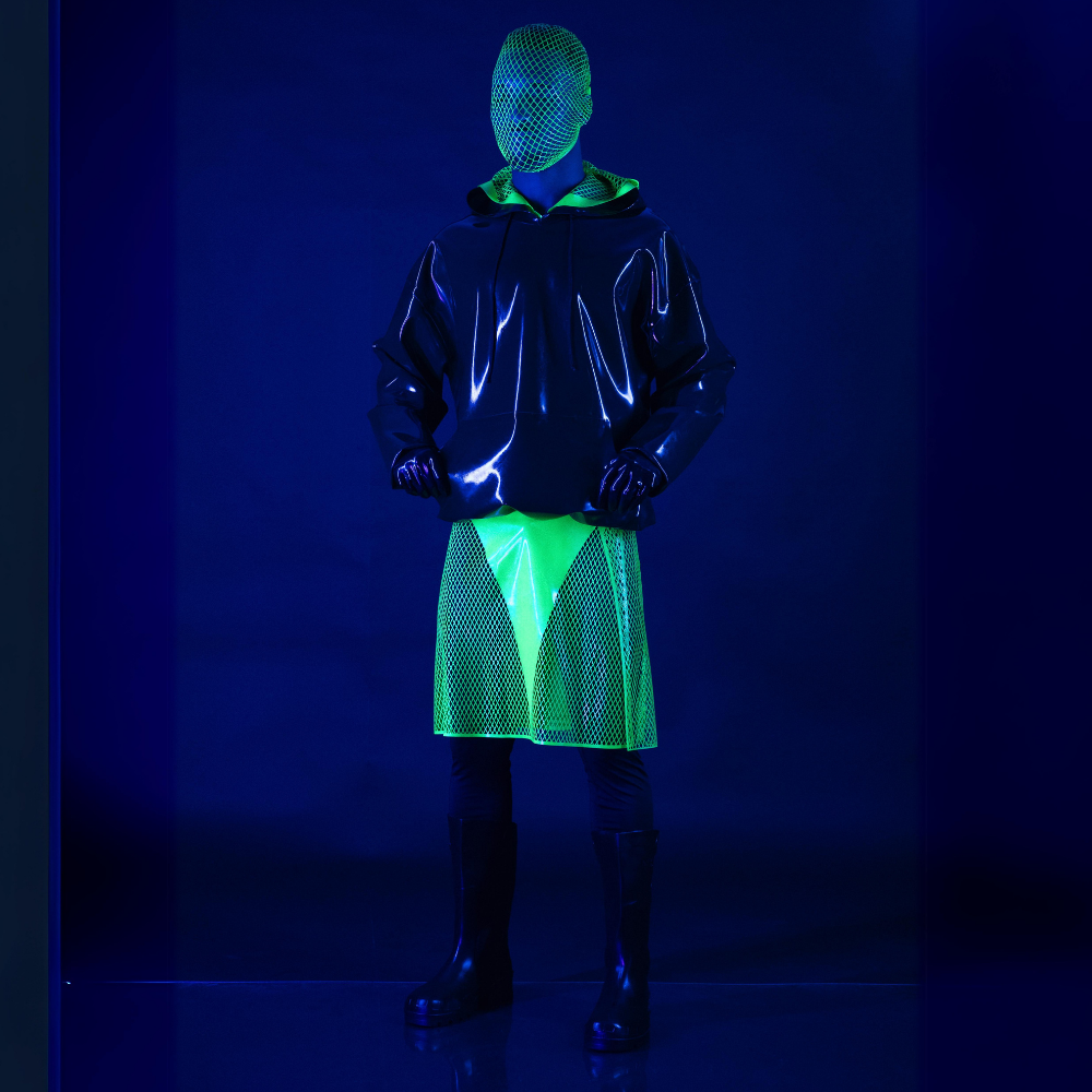 Saturn Fishnet Hoodie - Vex Inc. | Latex Clothing