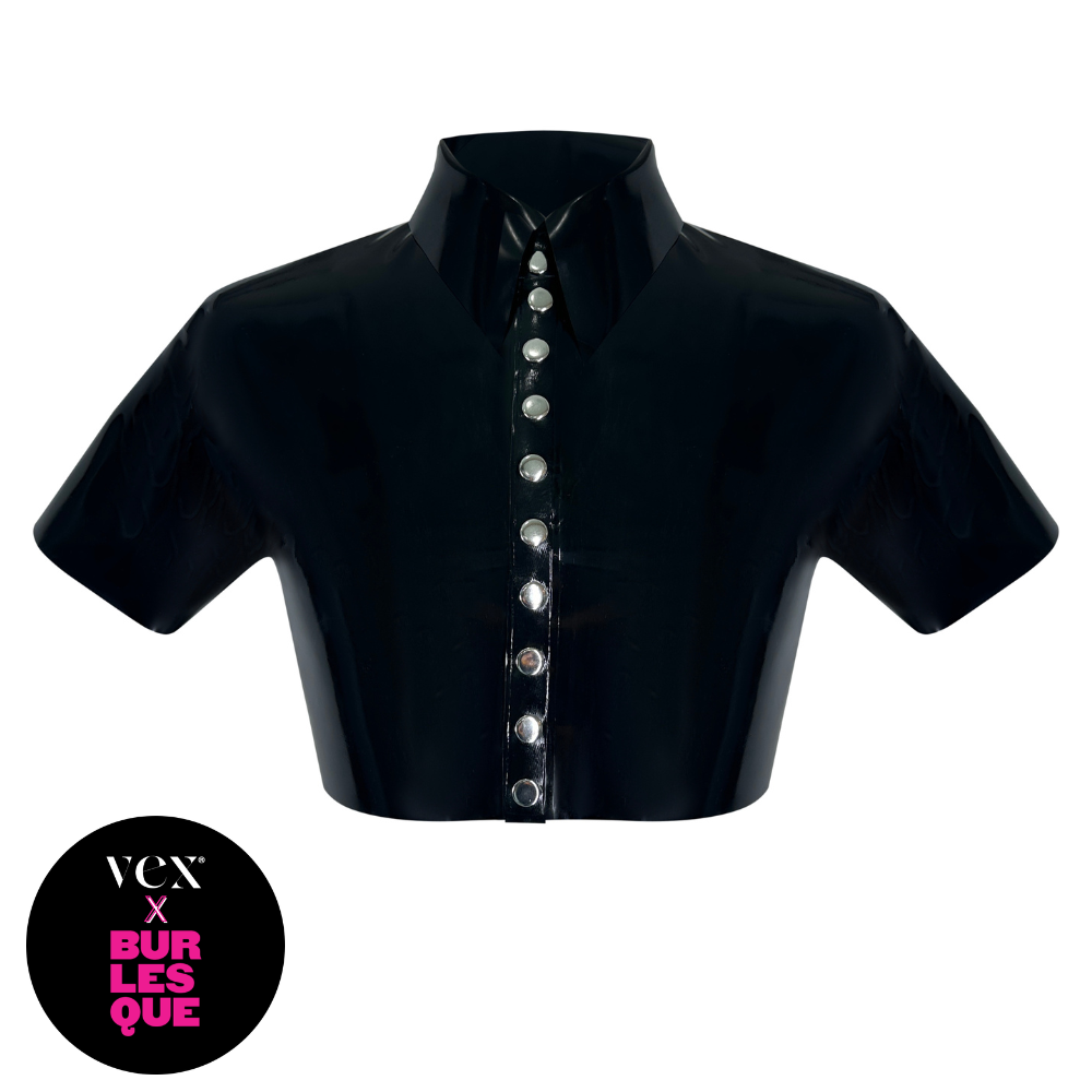 Cropped Dress Shirt - Vex Inc. | Latex Clothing