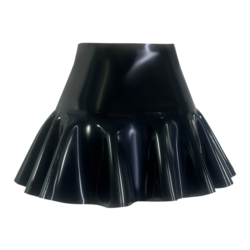 Latex Mini Skirt by Vex Clothing -Deco Circle Skirt - Vex Latex