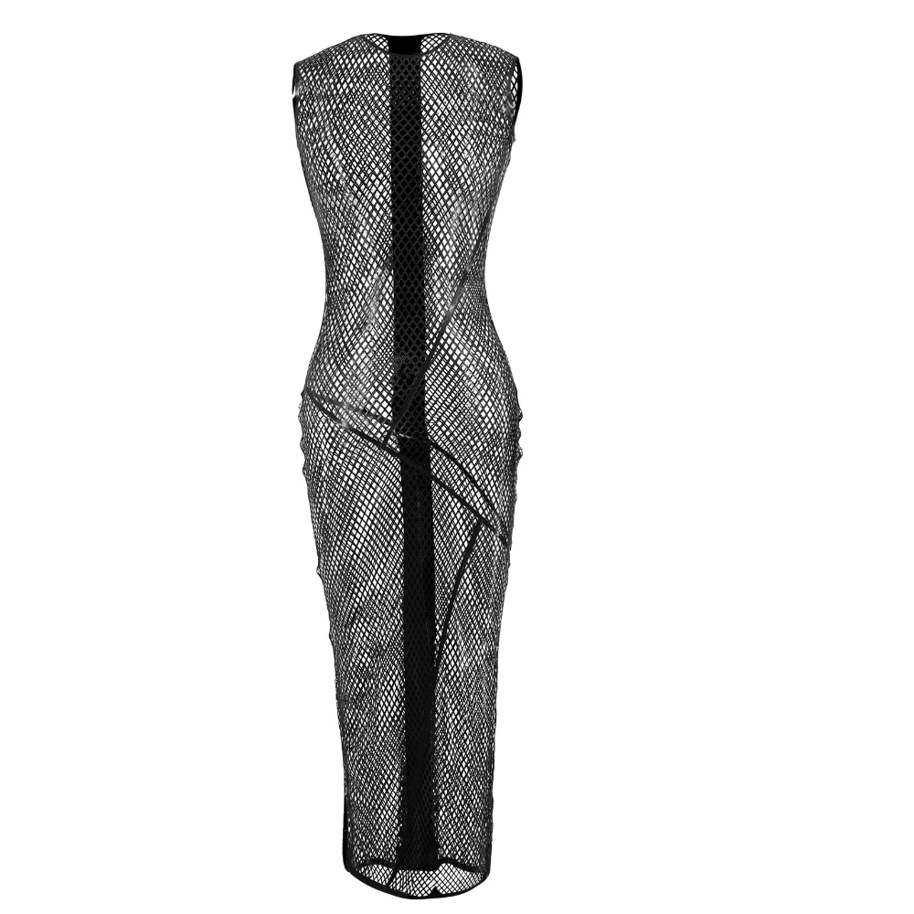 Stellar Fishnet Maxi Dress - Vex Inc. | Latex Clothing