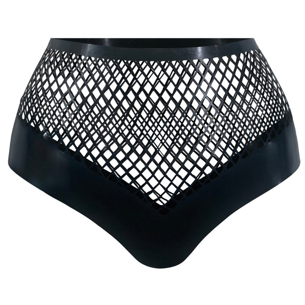 buy womens high waist fish net under Galaxy Fishnet Knickers | High-Waisted | .45mm Latex | Ready to Ship