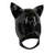 Print Cat Hood READY TO SHIP 11" Crown/ 14" Neck / Transparent Black Leopard Womens - Vex Inc. | Latex Clothing