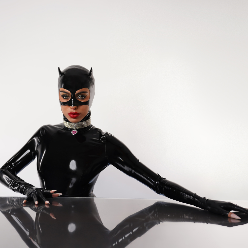 Catwoman Hood READY TO SHIP Clothing - Vex Inc. | Latex Clothing